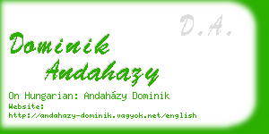 dominik andahazy business card