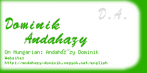 dominik andahazy business card